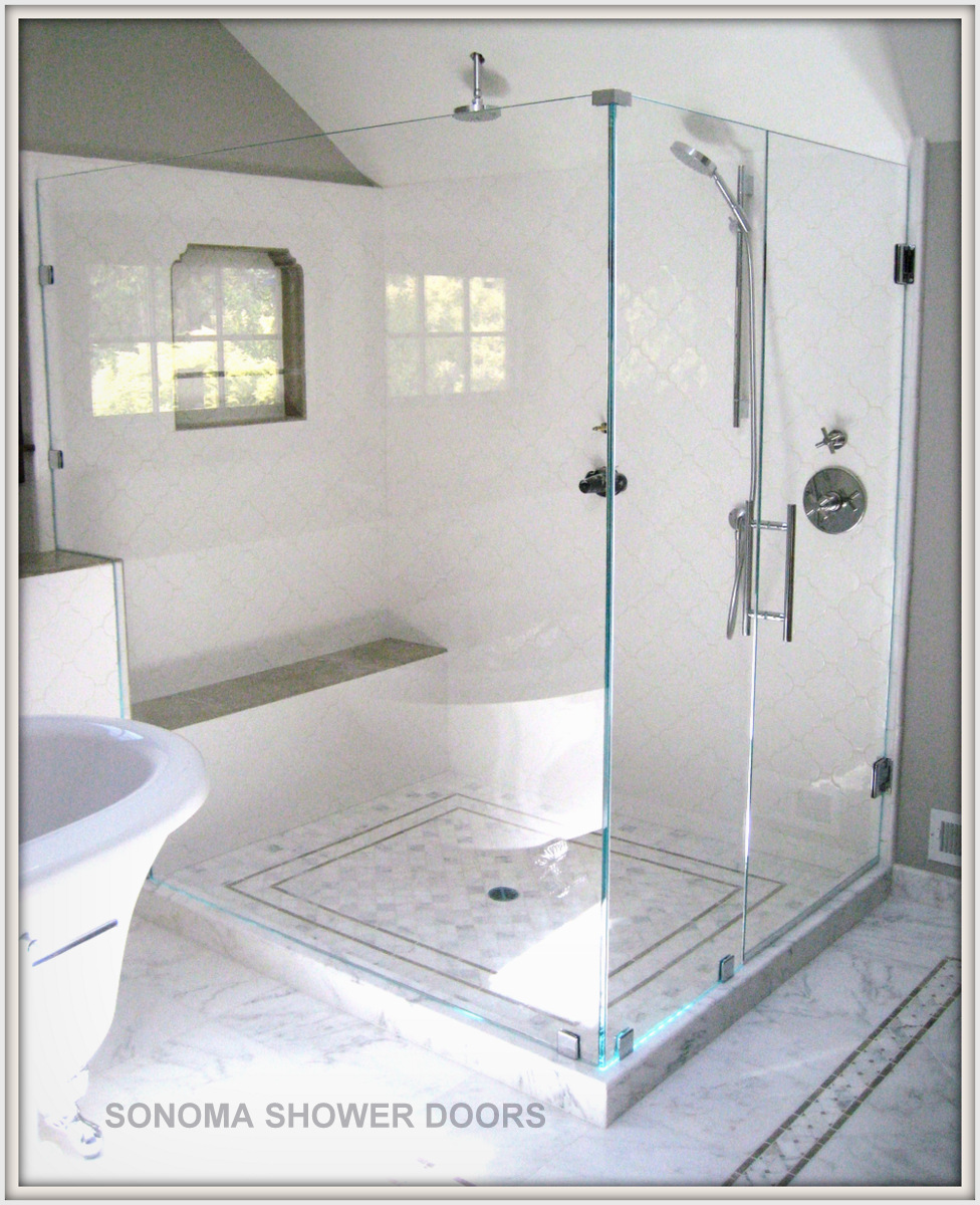 FL 90 Starphire Glass Sonoma Shower Doors